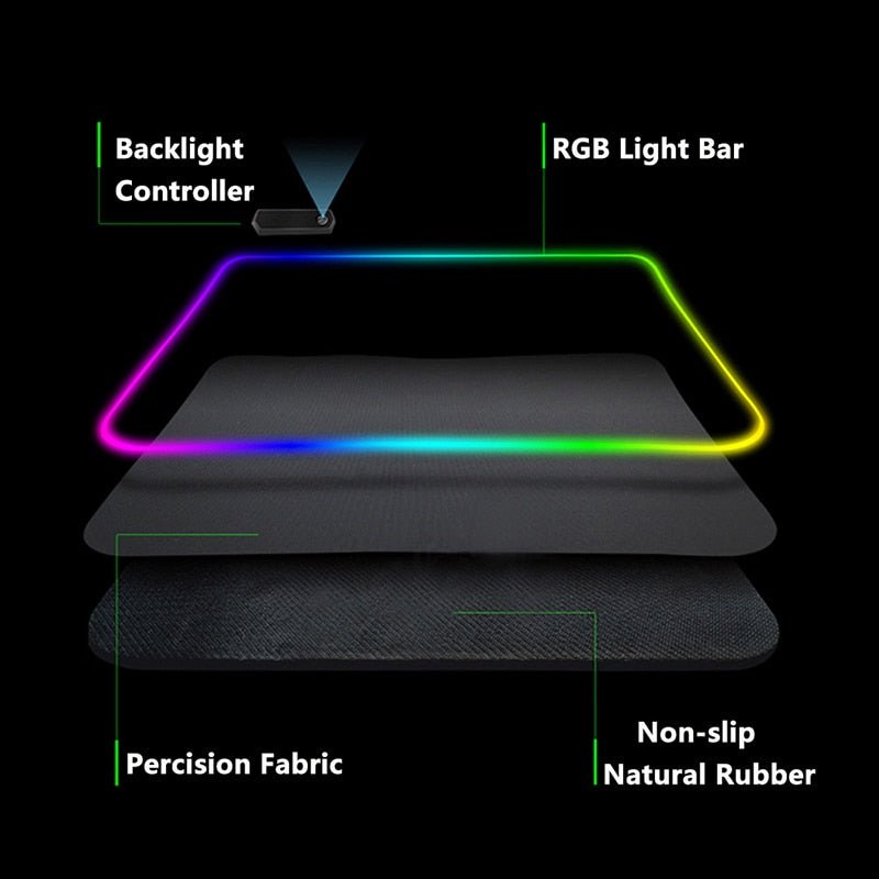 Geometric Large RGB Mouse/Gaming Pad - beunik