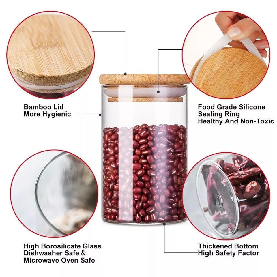 Glass Storage Kitchen Jars - beunik