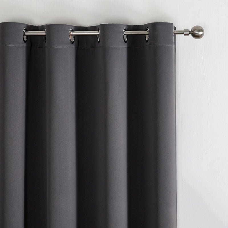 Grommet Solid Blackout Curtains for Bedroom - beunik