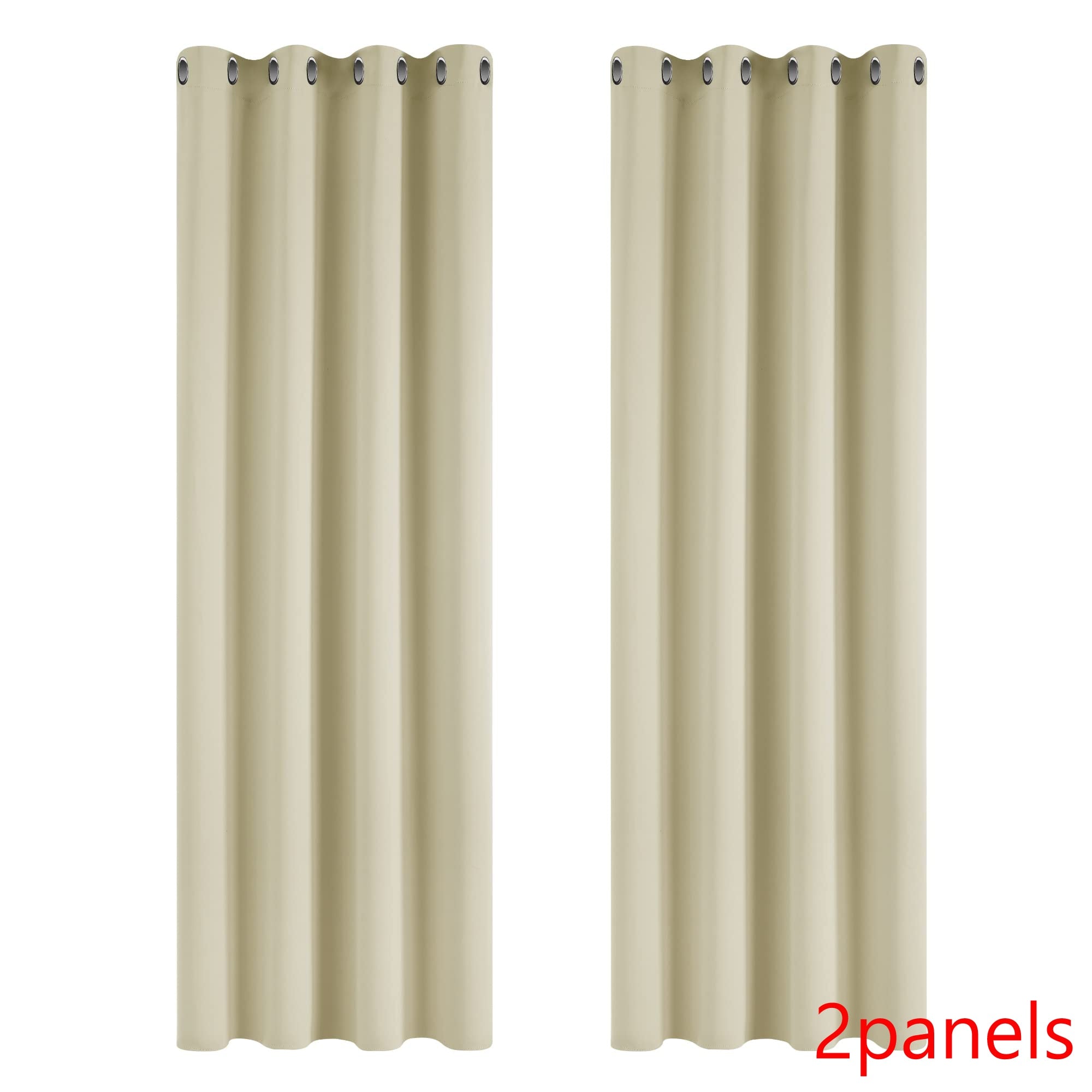 Grommet Solid Blackout Curtains for Bedroom - beunik