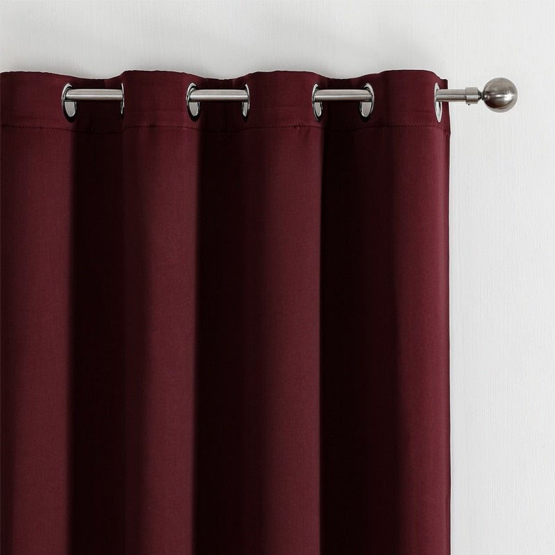 Grommet Solid Blackout Curtains for Bedroom - beunik