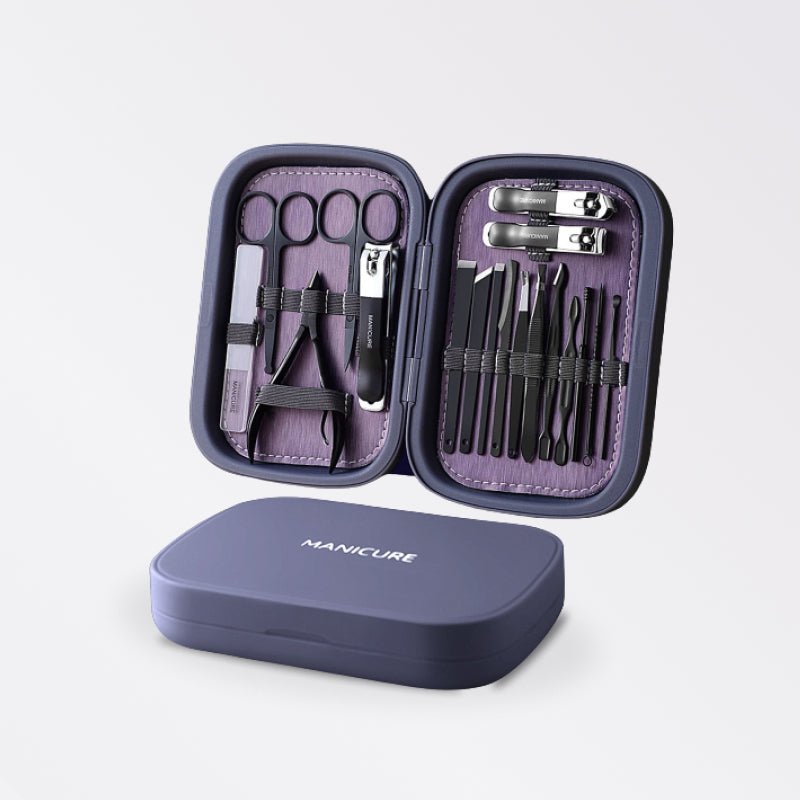 High Quality 18 IN 1 Professional Stainless Steel Travel Grooming Kit Manicure & Pedicure Set - beunik