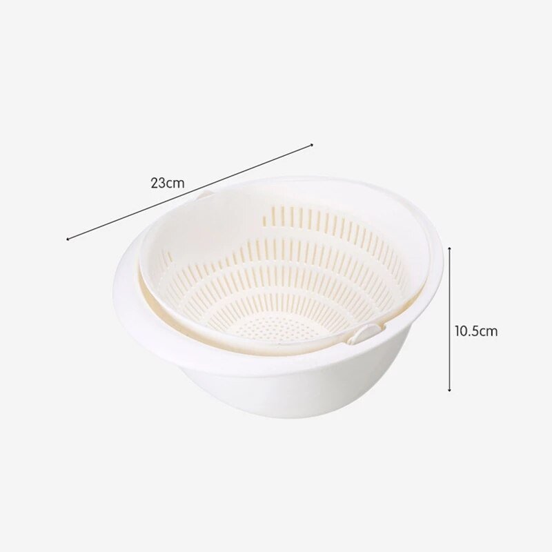 Kitchen Rotatable Double Drain Basket - beunik