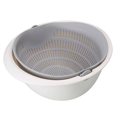 Kitchen Rotatable Double Drain Basket - beunik