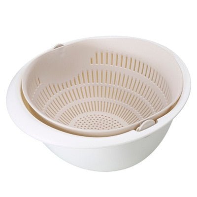 Kitchen Rotatable Double Drain Basket - beunik