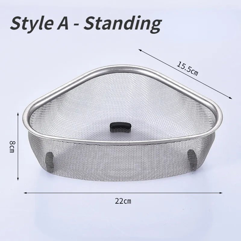 Kitchen Sink Drain Basket Stainless Steel Triangle - beunik