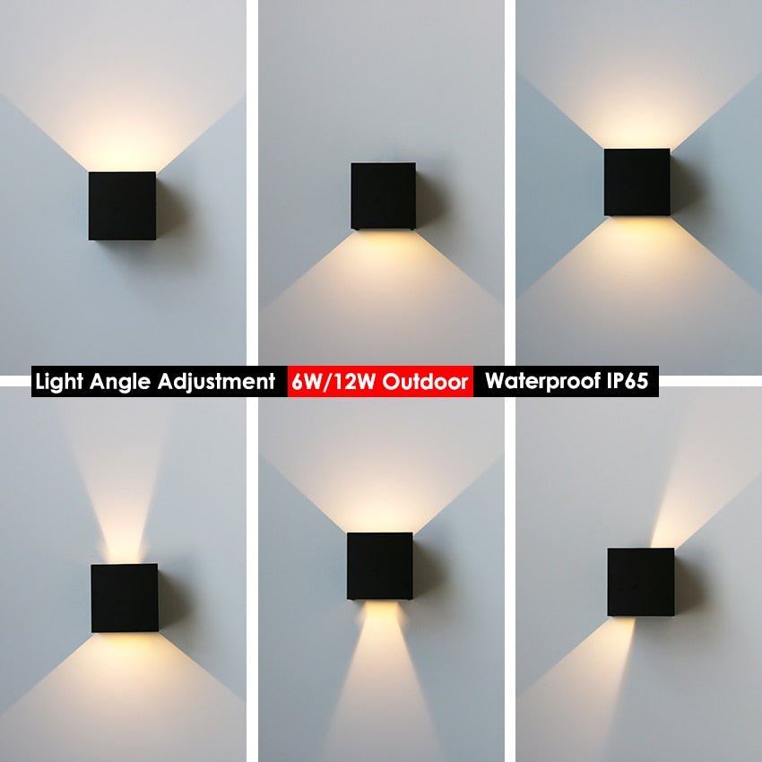 LED 6W/12W Outdoor Waterproof IP65 Wall Light Porch Garden Wall Lamp & Indoor Bedroom Living Room Decoration Lighting Lamp - beunik