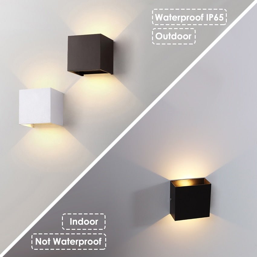 LED 6W/12W Outdoor Waterproof IP65 Wall Light Porch Garden Wall Lamp & Indoor Bedroom Living Room Decoration Lighting Lamp - beunik