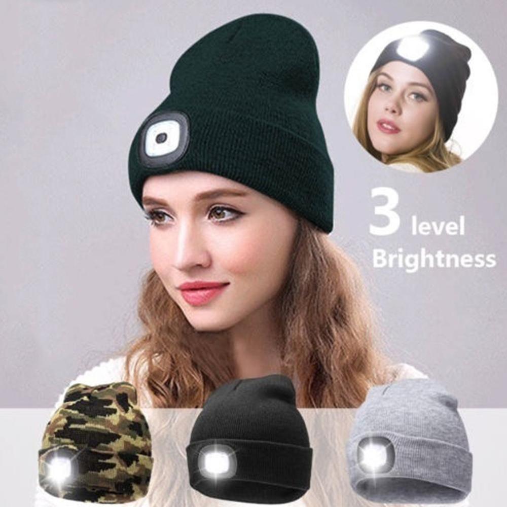 LED Light Hat USB Rechargeable Flashlight LED Beanies - beunik