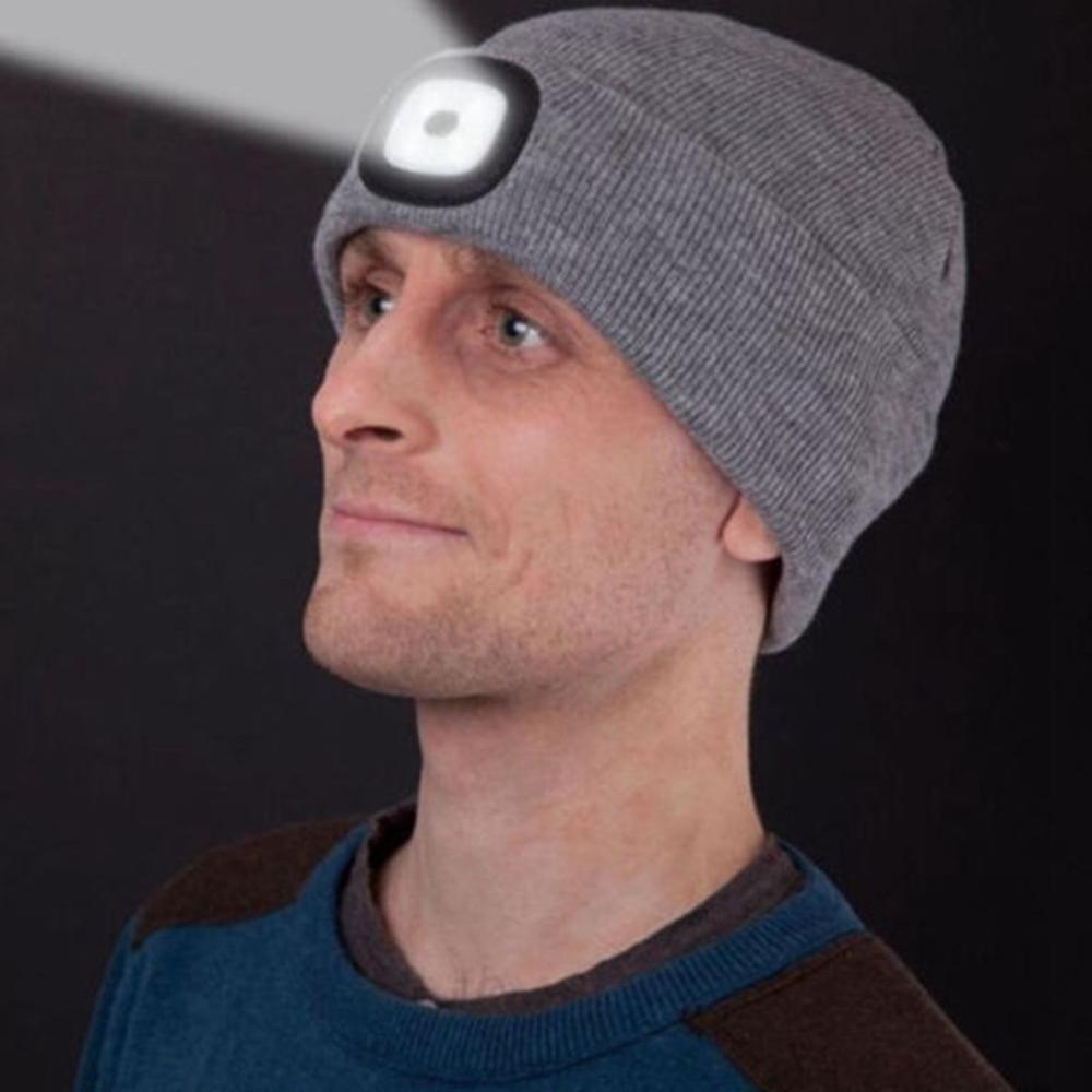 LED Light Hat USB Rechargeable Flashlight LED Beanies - beunik