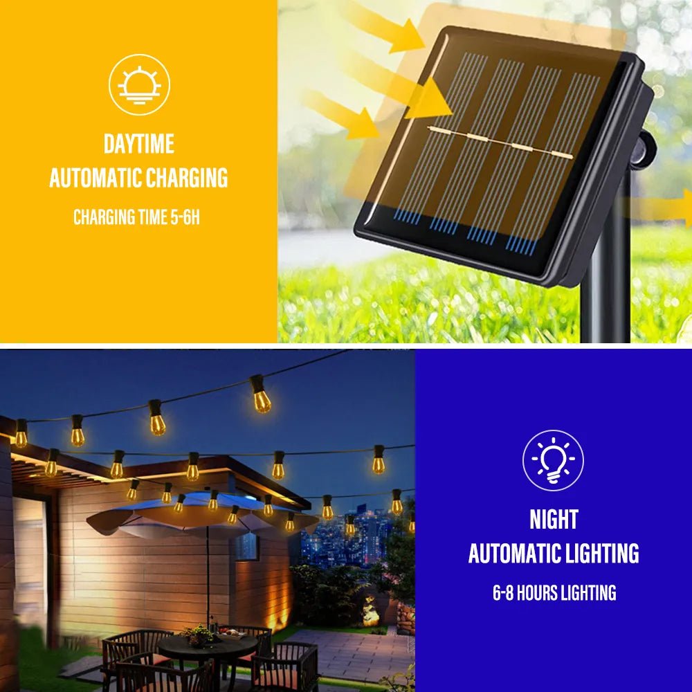 LED Solar String Lights IP65 Waterproof Outdoor - beunik