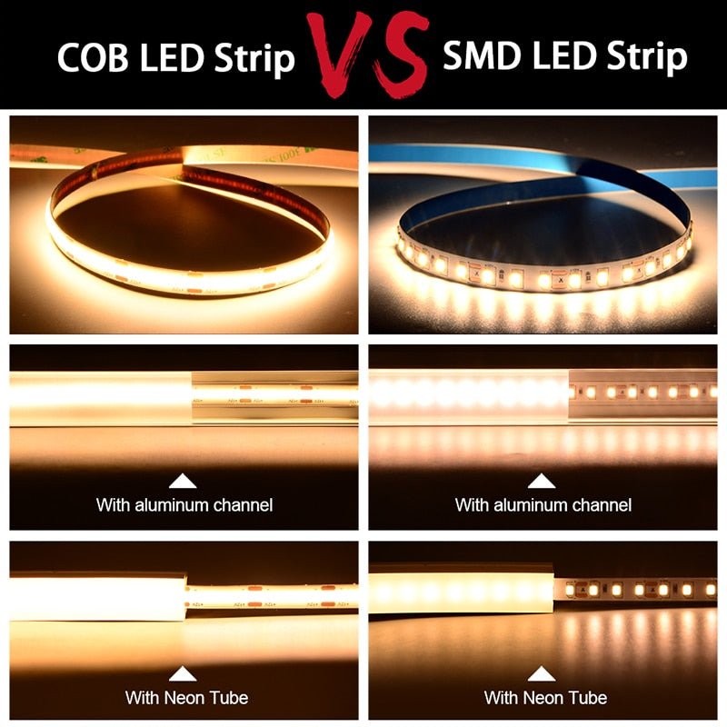 LED Strip Light 320 480 LEDs/m 16.4ft High Density Flexible Tape Ribbon 3000-6500K RA90 Led Lights DC12V 24V - beunik