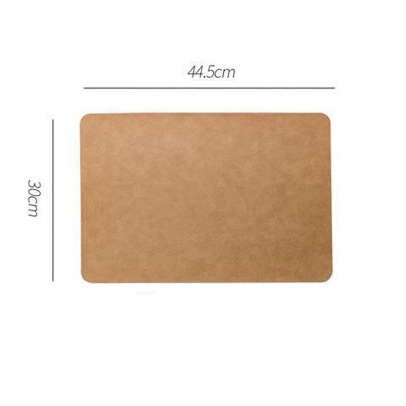 Light Luxury Solid Leather Placemat - beunik