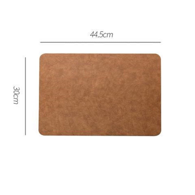 Light Luxury Solid Leather Placemat - beunik