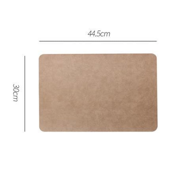 Light Luxury Solid Leather Placemat - beunik