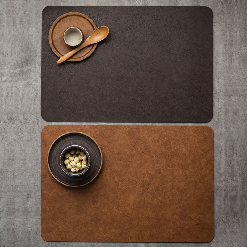 Light Luxury Solid Leather Placemat - beunik