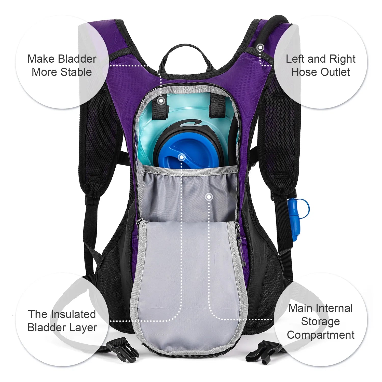 Lightweight Hydration Backpack With Insulated Layer 2L - beunik