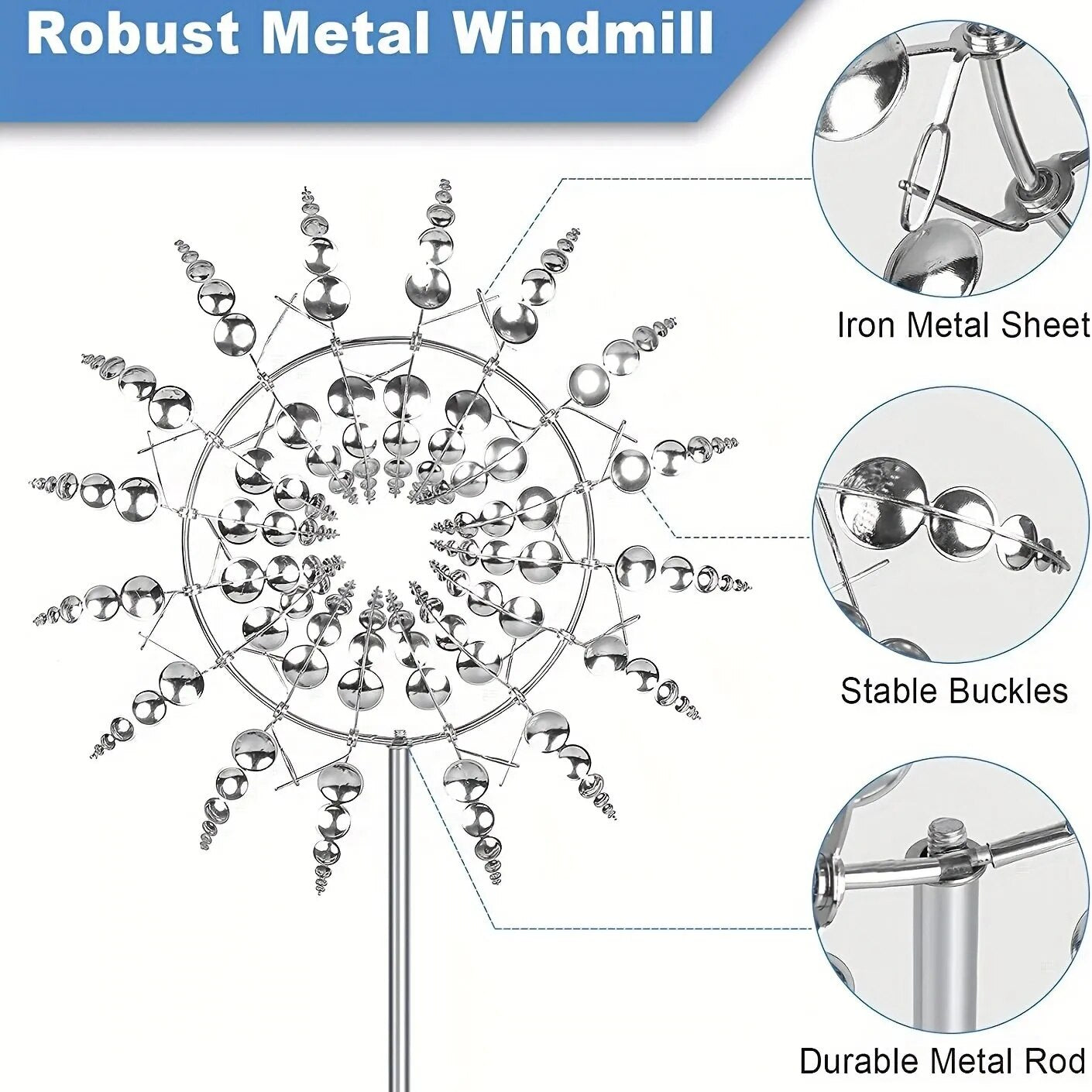 Magical Kinetic Metal Windmill Spinner - beunik