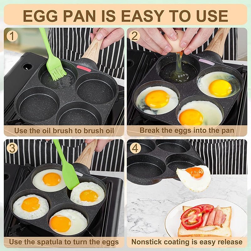 Multi Function Four Circle Nonstick Frying Pan - beunik