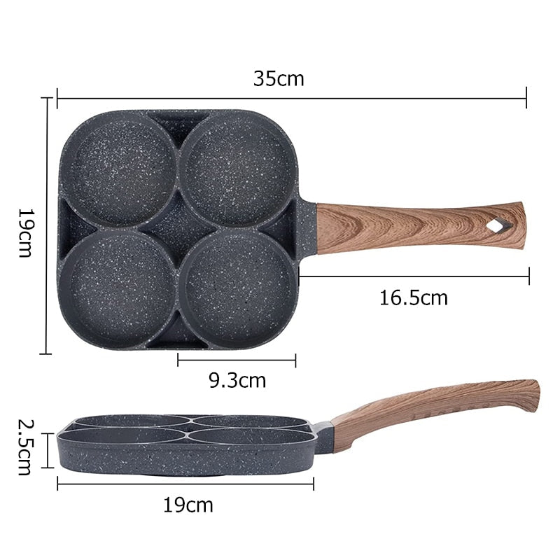 Multi Function Four Circle Nonstick Frying Pan - beunik