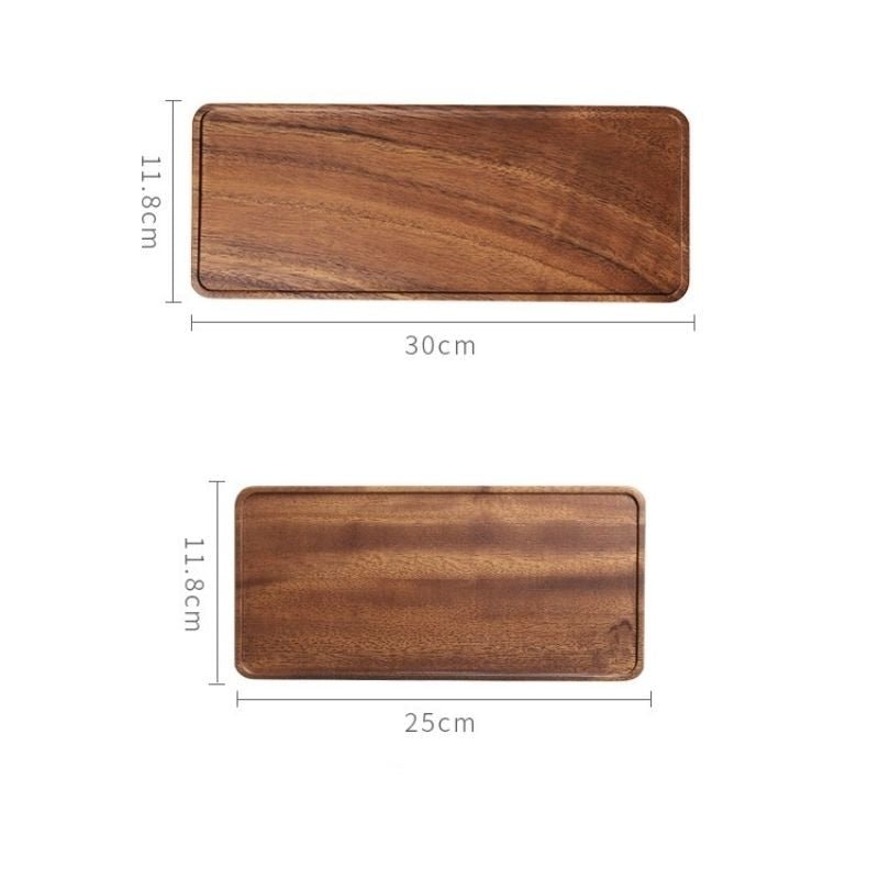 Natural Wooden Tray Rectangular Serving Tray - beunik