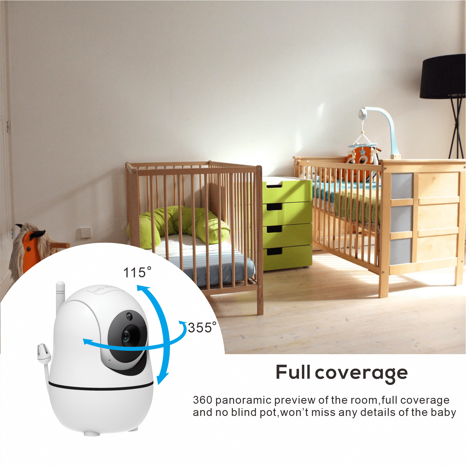 New 5 inch Video Baby Monitor with Camera and Audio - beunik