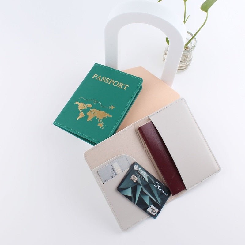 Passport Cover World Map Design & Luggage tagsr - beunik
