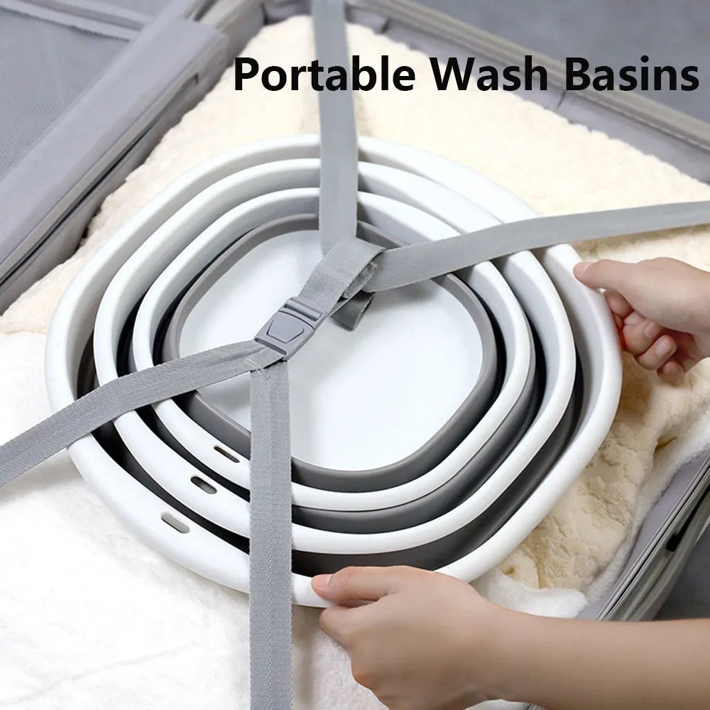 Plastic Folding Basins Portable Wash Basins - beunik