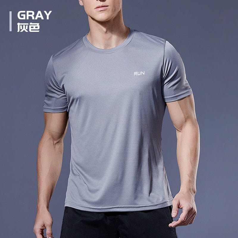 Polyester Men Gym Shirt Sport T Shirt - beunik