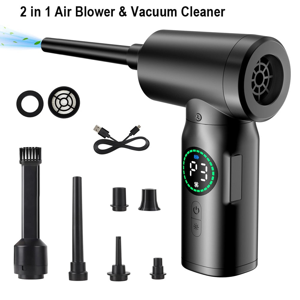 Portable Compressed Air Duster 2 in 1 Air Blower & Vacuum Cleaner (7500mAh) - beunik