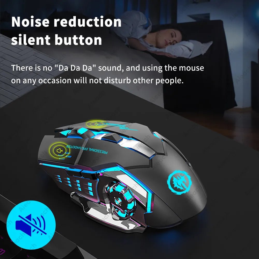 Rechargeable Mechanical Wireless Gaming Mouse - beunik