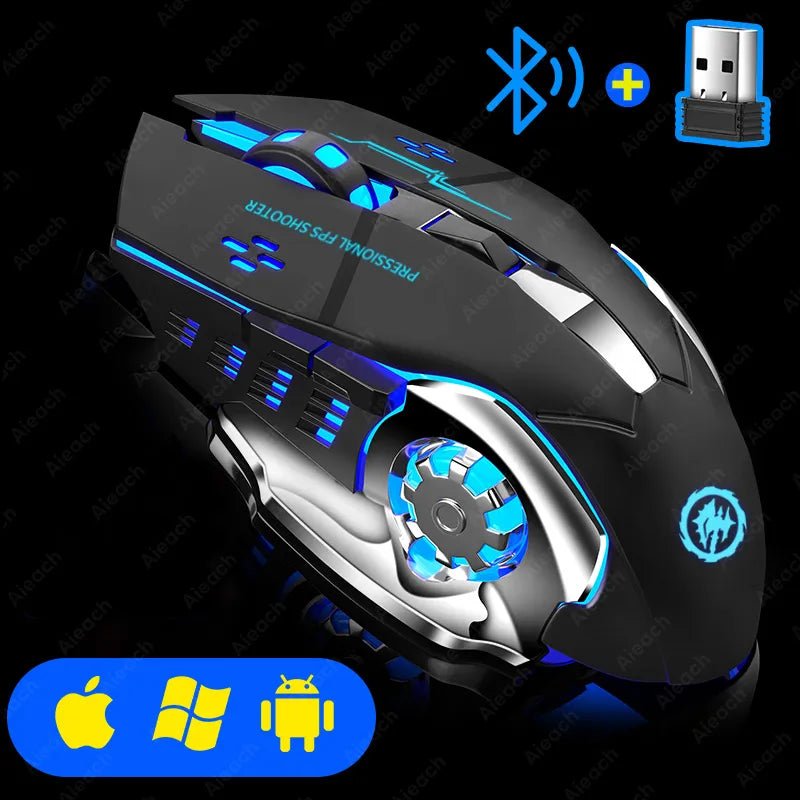 Rechargeable Mechanical Wireless Gaming Mouse - beunik