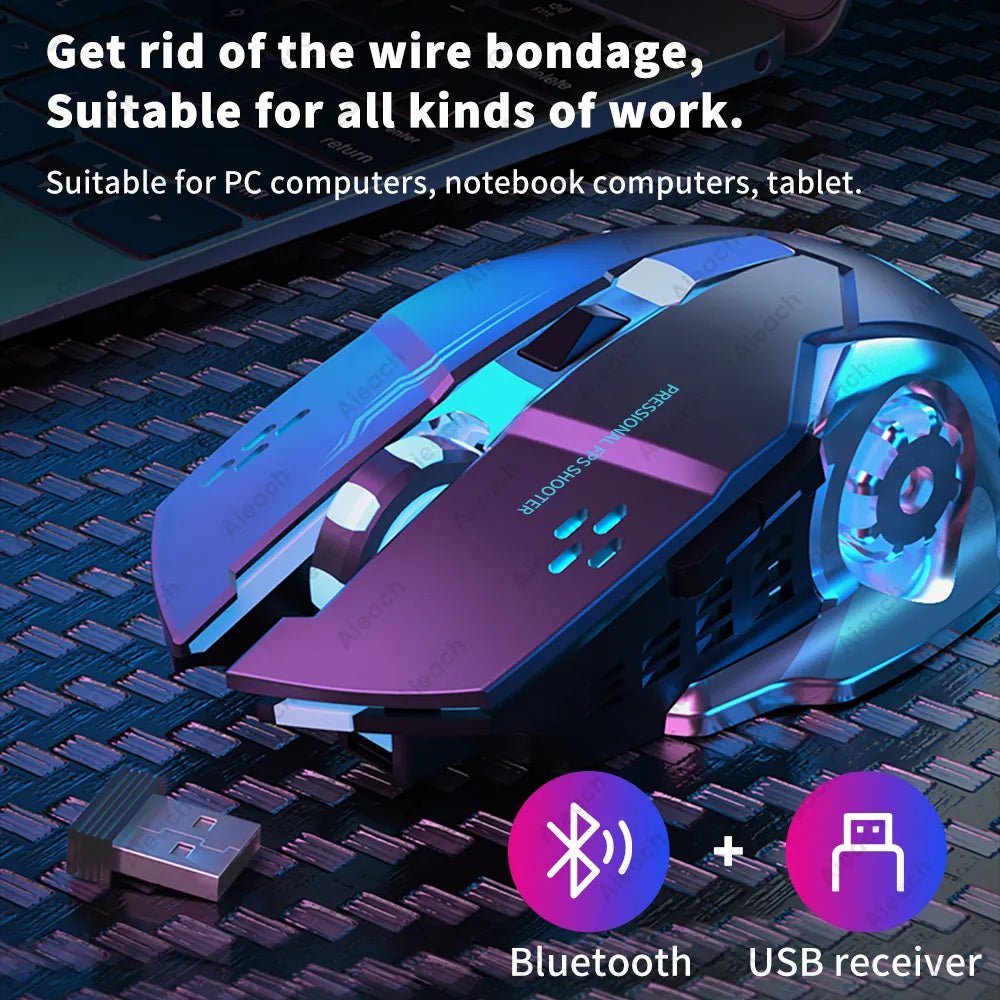 Rechargeable Mechanical Wireless Gaming Mouse - beunik