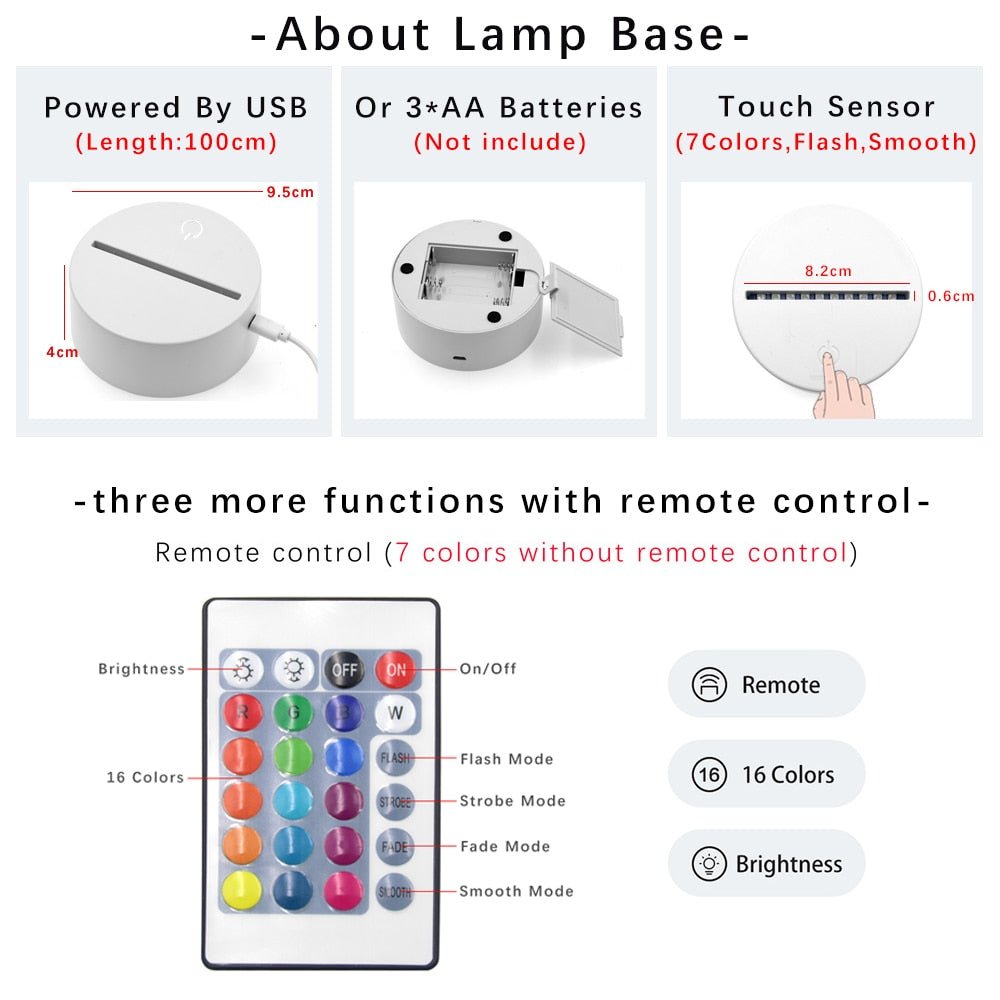 Rewritable Night Light with Message Board - beunik