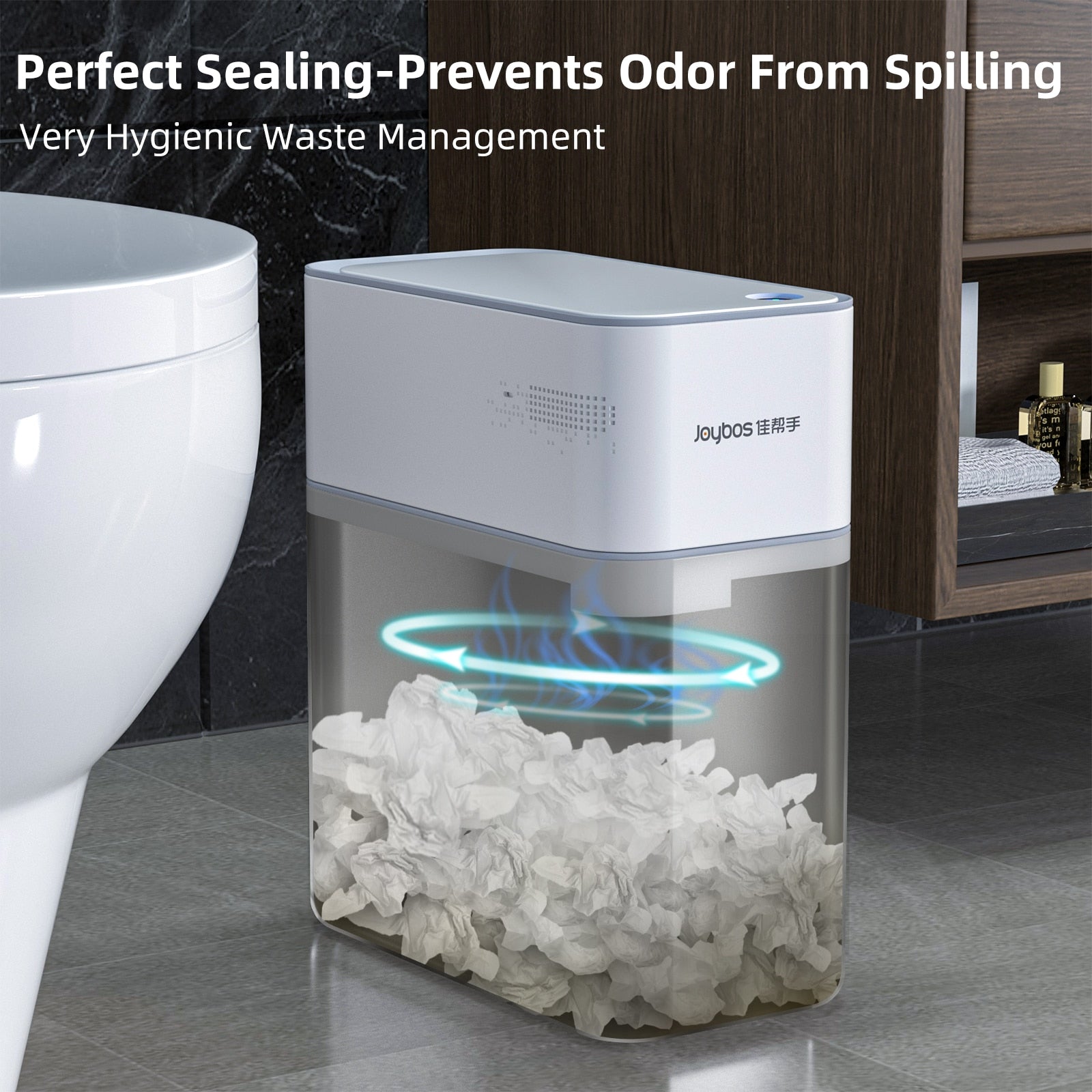 Smart Bathroom Trash Can 14L - beunik