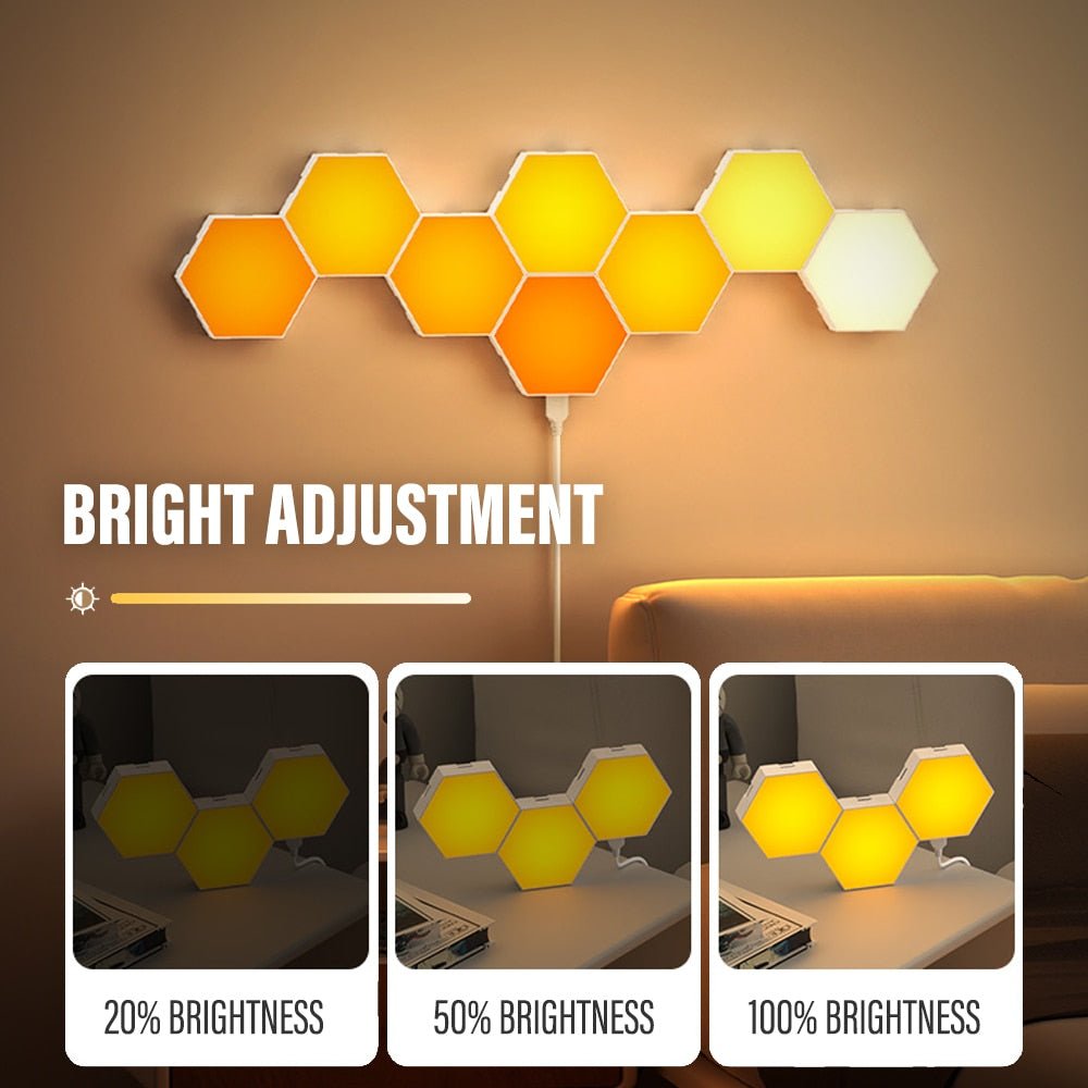 Smart LED Bluetooth Hexagon Lights - beunik