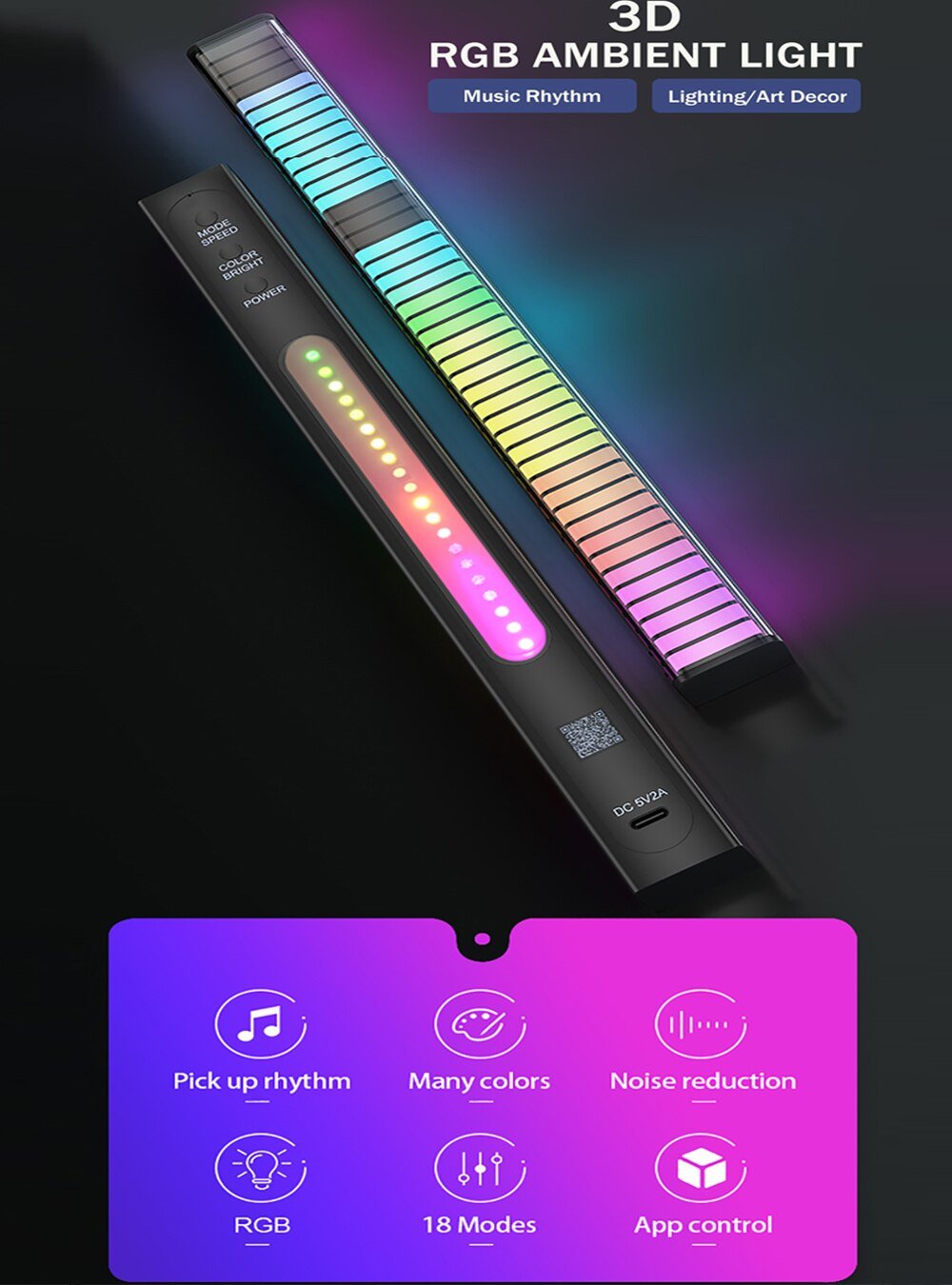 Smart RGB Bar Ambient Desk Lights - beunik