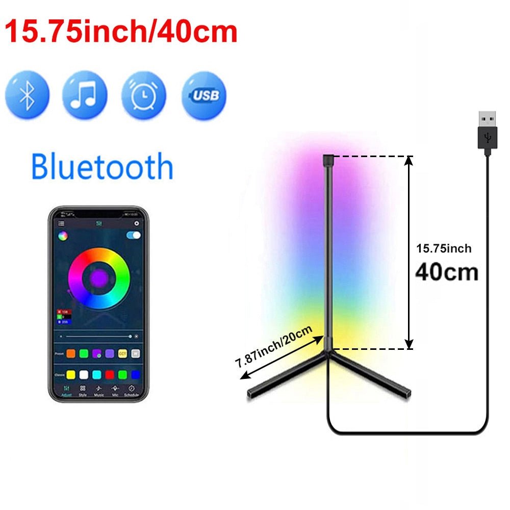 Smart RGB Corner LED Light (15.7 / 63 inch) - beunik