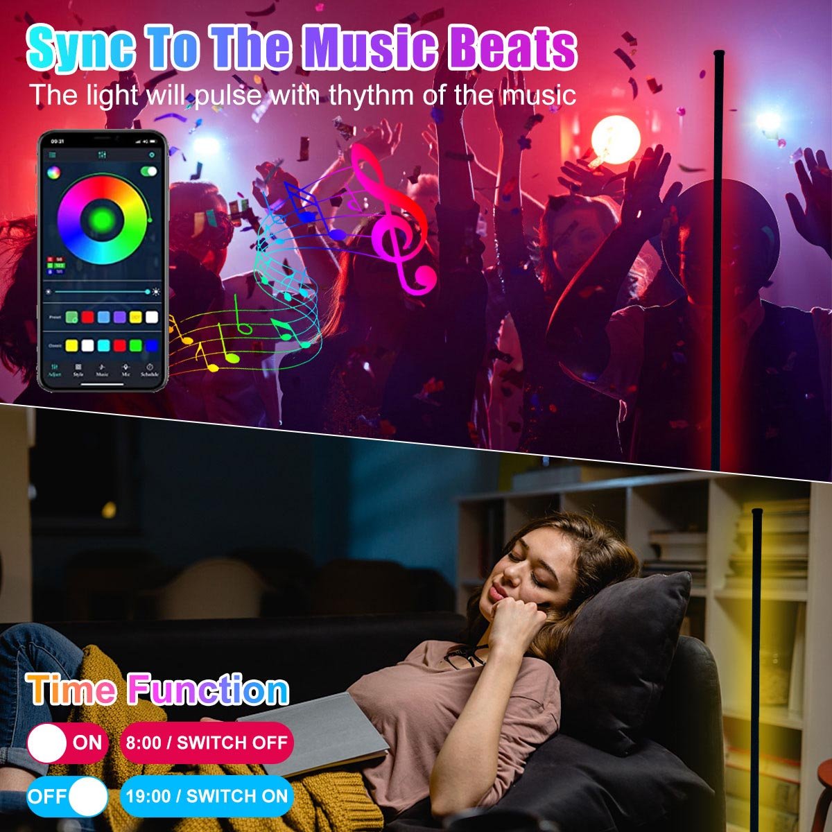Smart RGB Corner LED Light (15.7 / 63 inch) - beunik