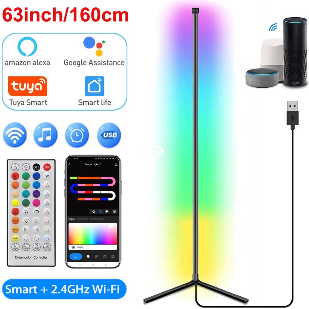 Smart RGB Corner LED Light (15.7 / 63 inch) - beunik