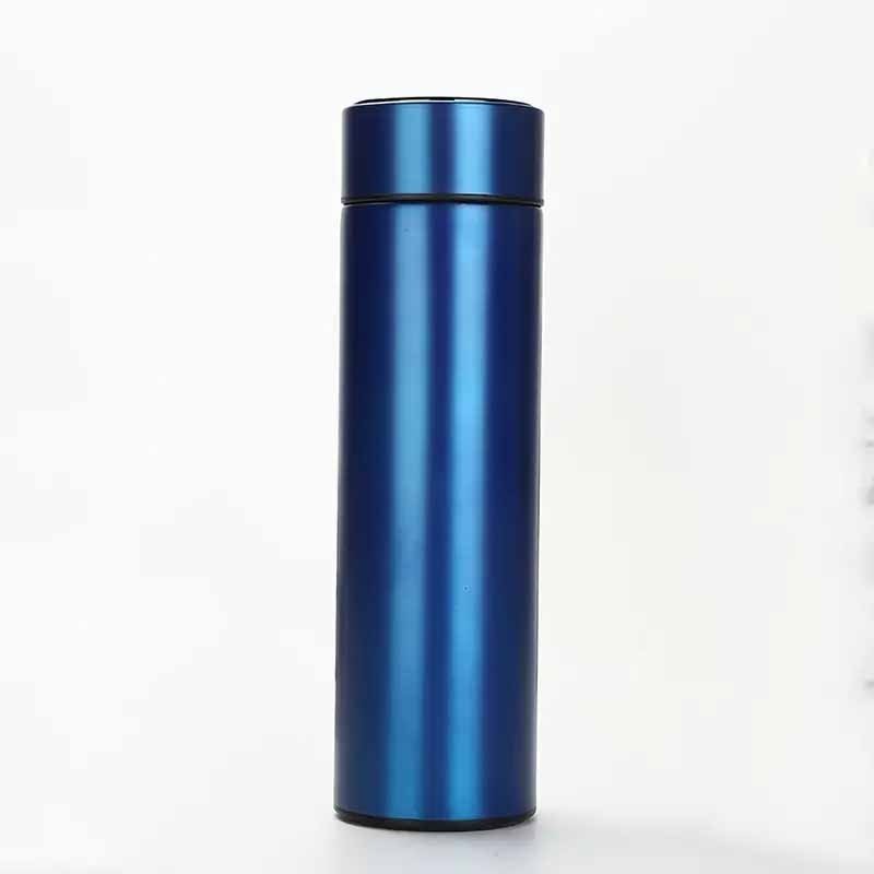 Stainless steel thermos bottle with digital temperature display - beunik