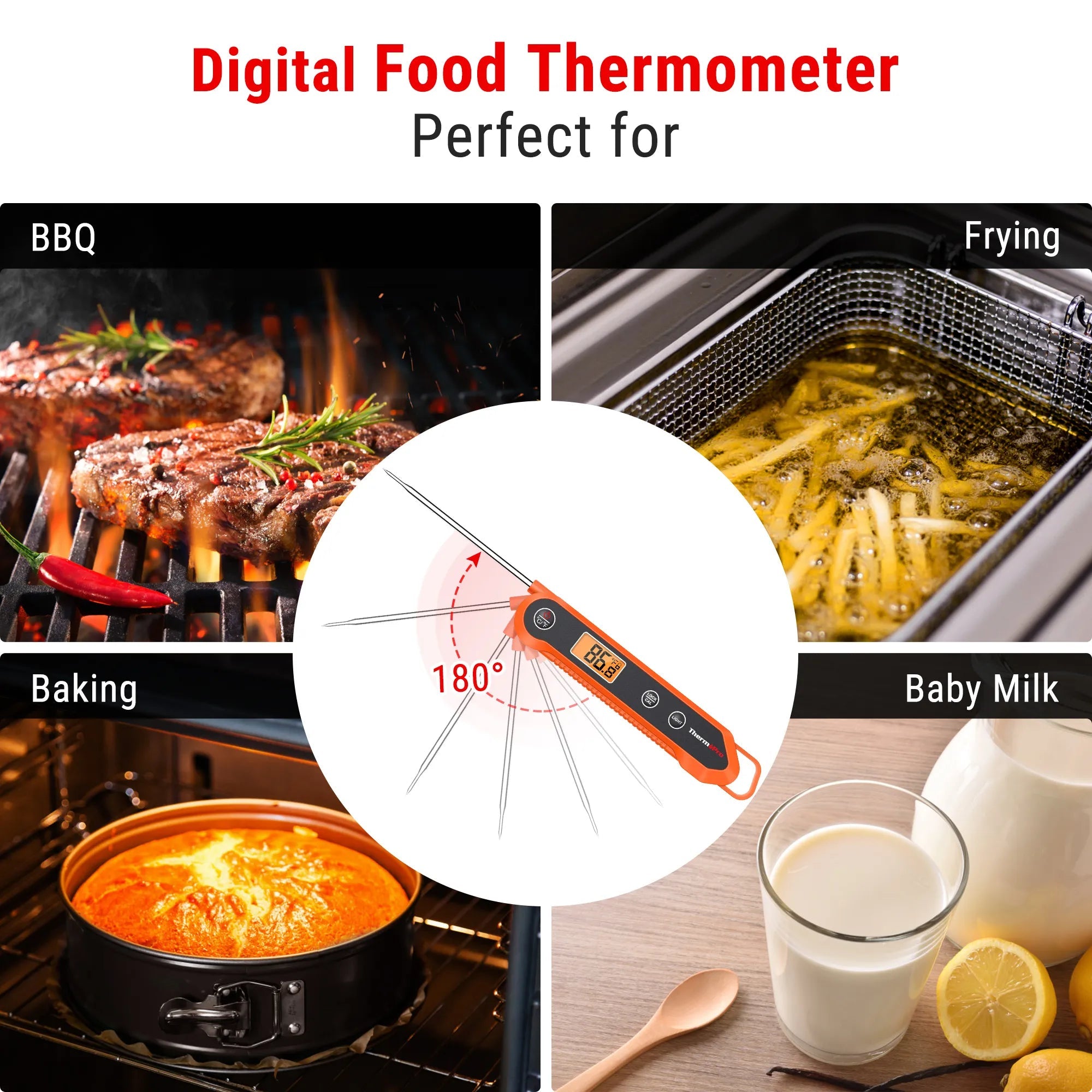 ThermoPro TP03H Waterproof Digital Barbecue Kitchen Cooking Thermometer - beunik