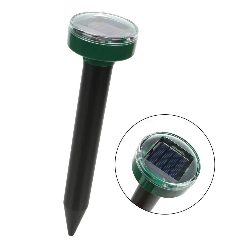 Ultrasonic Sonic Mouse Mole Pest Repellent Solar Trap Spike - beunik