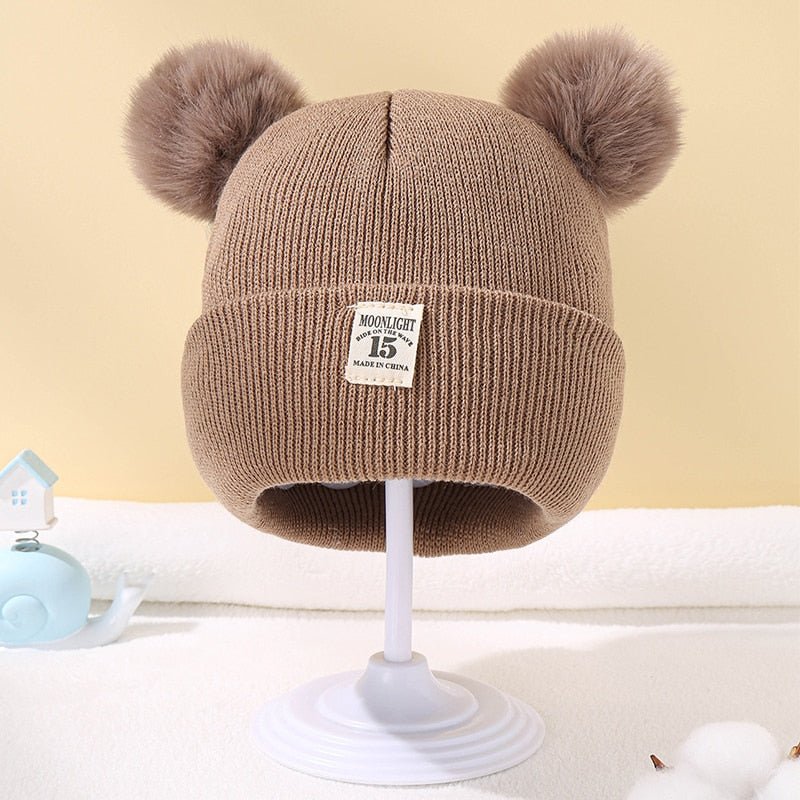 Winter Baby Warm Knitted Hats With Pom - beunik