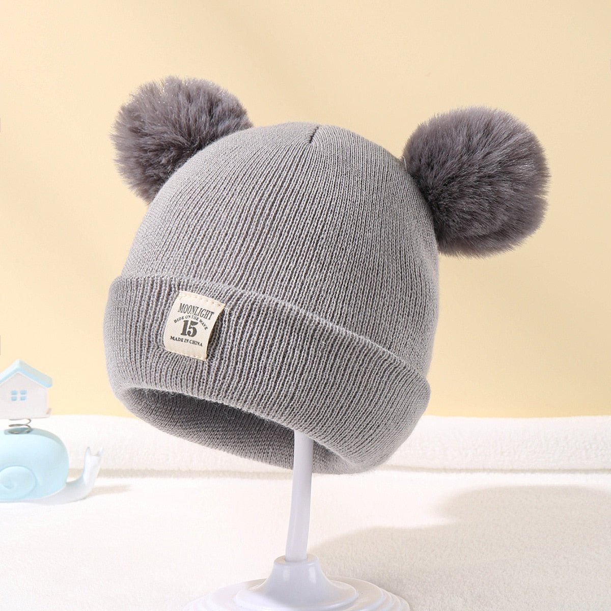 Winter Baby Warm Knitted Hats With Pom - beunik