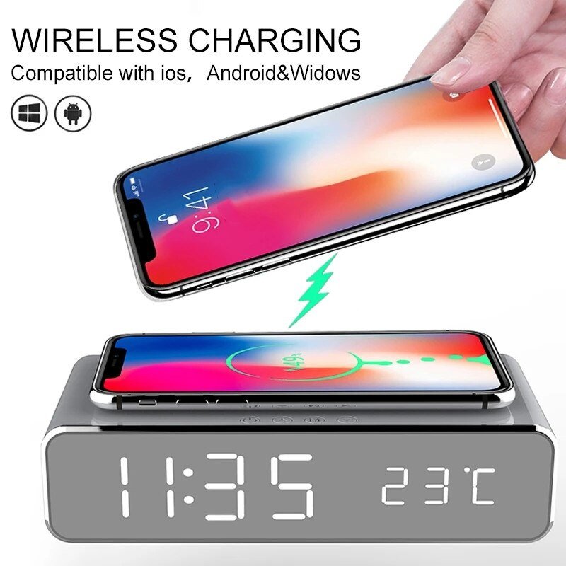 Wireless Charger Time Alarm Clock - beunik