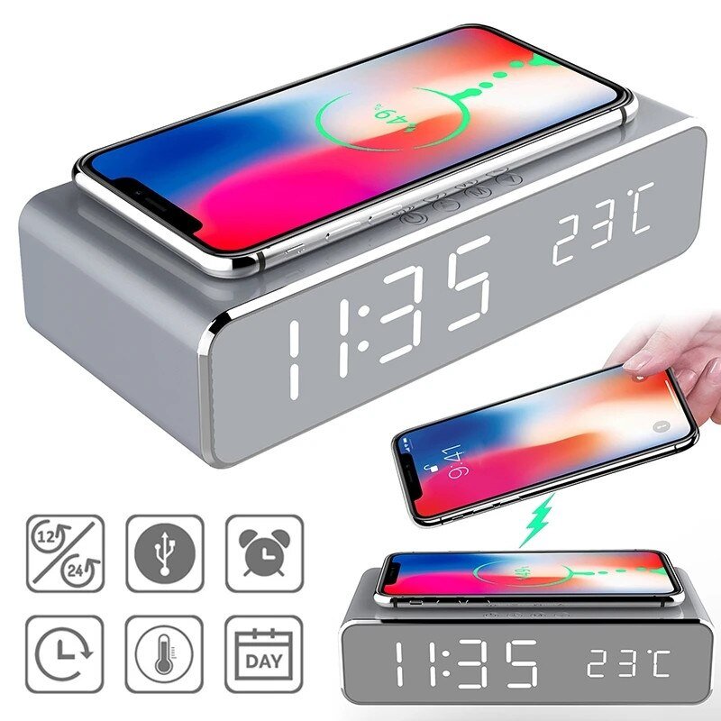 Wireless Charger Time Alarm Clock - beunik