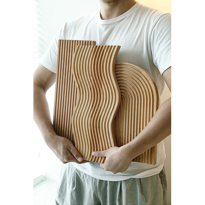 Wooden Tray Water Ripple Chopping Block - beunik